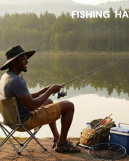 Wide Brim Bucket Hat Men Fishing Hiking Gardening Hat for Men and Women Fisherman Hat UPF 50+