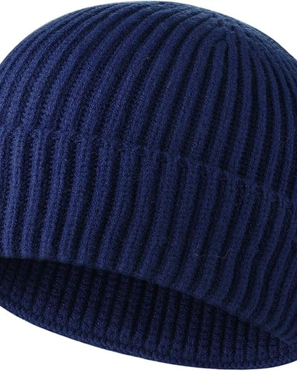 ROYBENS Swag Wool Knit Cuff Short Fisherman Beanie for Men Women, Winter Warm Hats