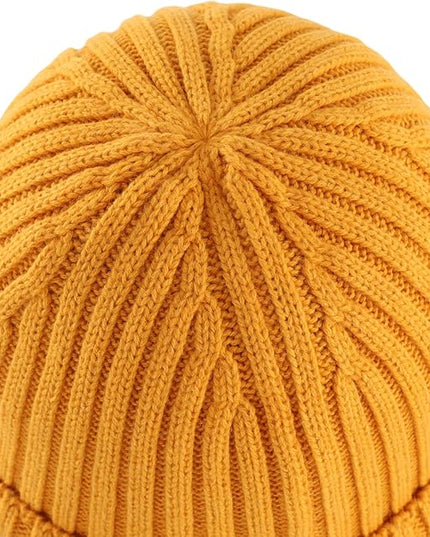 Connectyle Fleece Lined Cuffed Beanie Hat for Men Women Knitted Winter Wool Beanies Skull Cap Warm Watch Hat