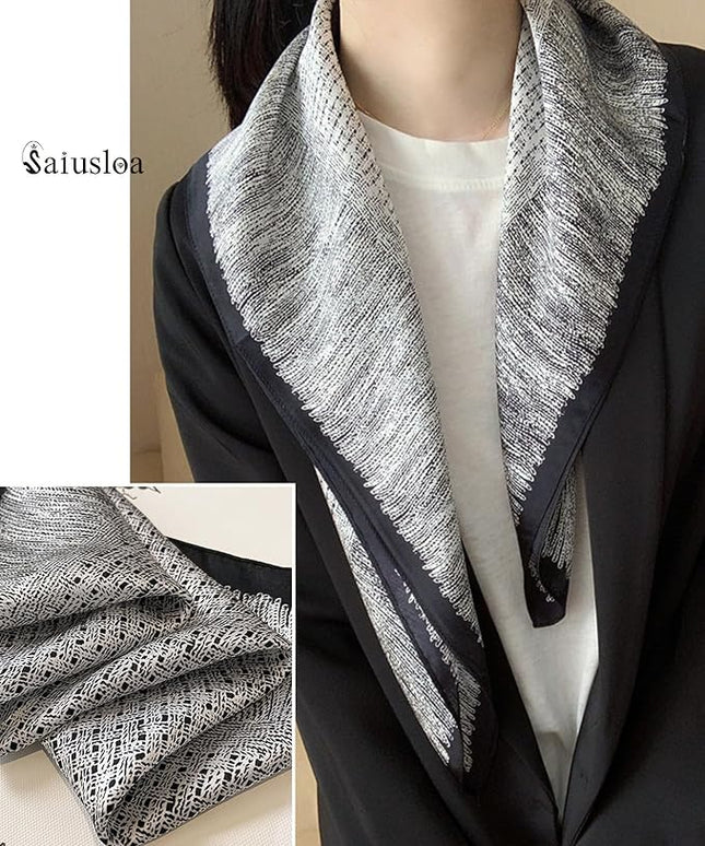 Neck Scarf For Womens Silky Head Scarves Hair Bandanas Square Scarf Fashion Accessories lightweight