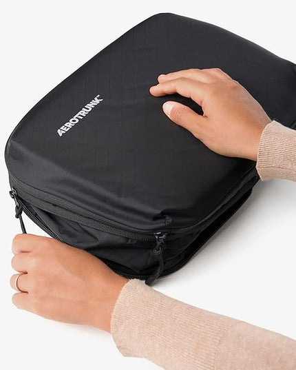 Aerotrunk Ultralight Compression Packing Cubes - Lightweight Travel Organizers for Suitcases and Luggage (3-Pack, Black)