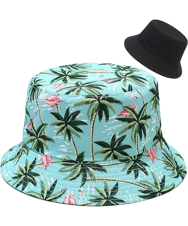 Malaxlx Unisex Bucket Hat Beach Sun Hat Aesthetic Fishing Hat for Men Women Teens, Reversible Double-Side-Wear