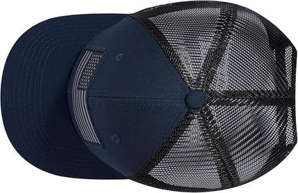 AURR American Flag Trucker Hat, Patriotic Baseball Cap for Men & Women, Breathable Mesh Adjustable Snapback, USA Flag Patch