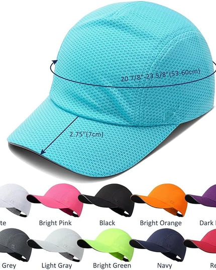 GADIEMKENSD Women's Race Day Running Cap Performance Mesh Hat - Excellent Ventilation, Lightweight, Reflective Safety