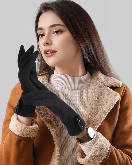 Clothirily Winter Gloves for Women, Touchscreen Texting Winter Gloves Women, Fleece Lined Warm Winter Glove for Cold Weather