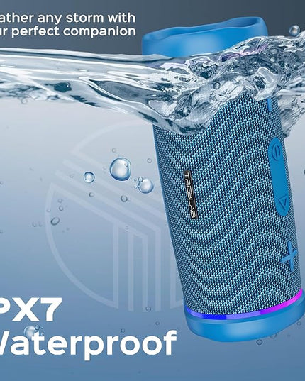 TREBLAB HD77 Bluetooth Speaker, 30W Portable Wireless Speaker with 360° Stereo Sound & Deep Bass, IPX7 Waterproof Outdoor Bluetooth Speaker, 20H Battery, TWS Pairing for Home, Beach, Pool, Camping
