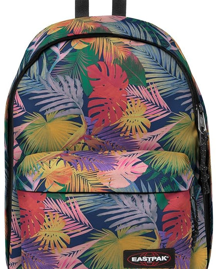 EASTPAK Out Of Office – 31L Backpack with Dual Compartments, 16” Laptop Sleeve, Security Pocket, Bottle Holder & Air Mesh Straps, Brize Retro Navy