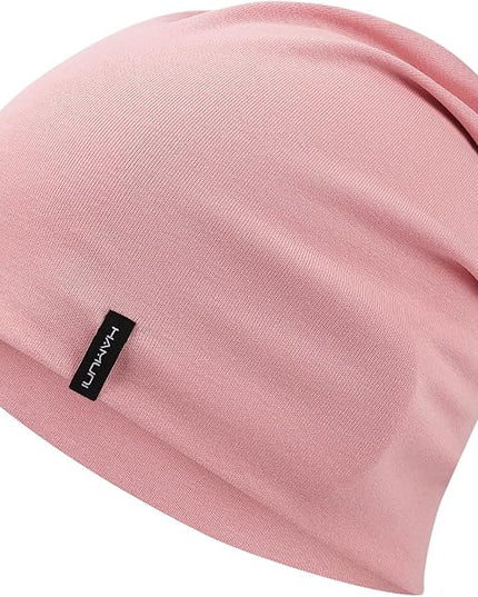 Slouchy Beanie for Women Men Soft Cotton Chemo Hats Double-Layer Warm Beanie Cap for Daily Wear & Transitional Seasons