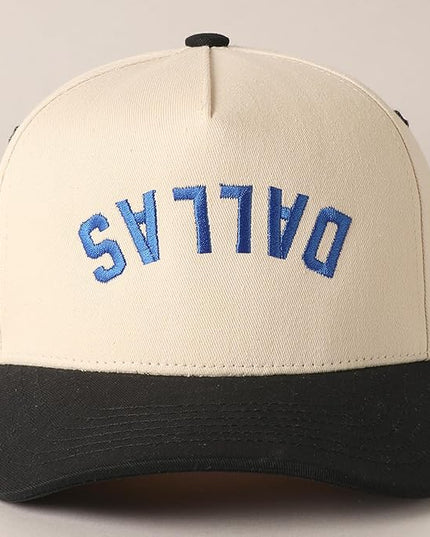 MIRMARU Two-Tone Vintage Canvas Trucker Hats for Men & Women, Adjustable Size Baseball Caps with Trendy Embroidered Design