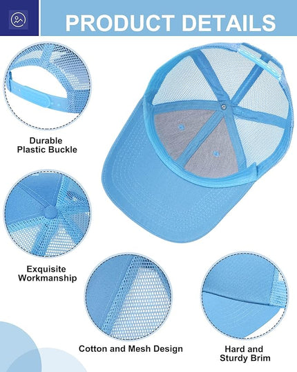 Coume Mesh Trucker Hats Bulk Sublimation Blank DIY Baseball Unisex Caps for Business Embroidery Sport Party Gift