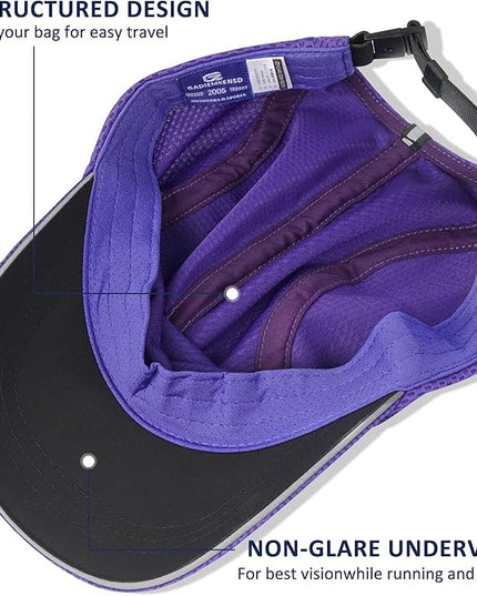 GADIEMKENSD Women's Race Day Running Cap Performance Mesh Hat - Excellent Ventilation, Lightweight, Reflective Safety
