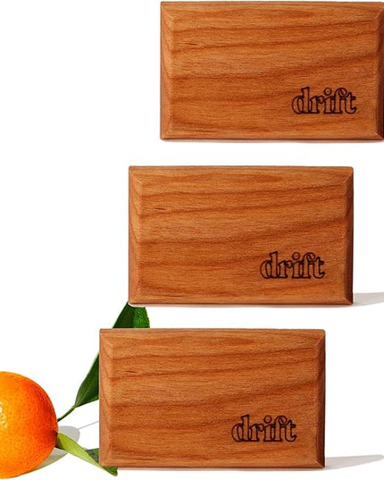 Drift Car Air Freshener - The Original Wood Air Freshener - Car Odor Eliminator - Long Lasting Scent - Metal Clip - Essential Oils - Clean Ingredients - Grove Scent 3 Pack Refill - NO CLIP INCLUDED