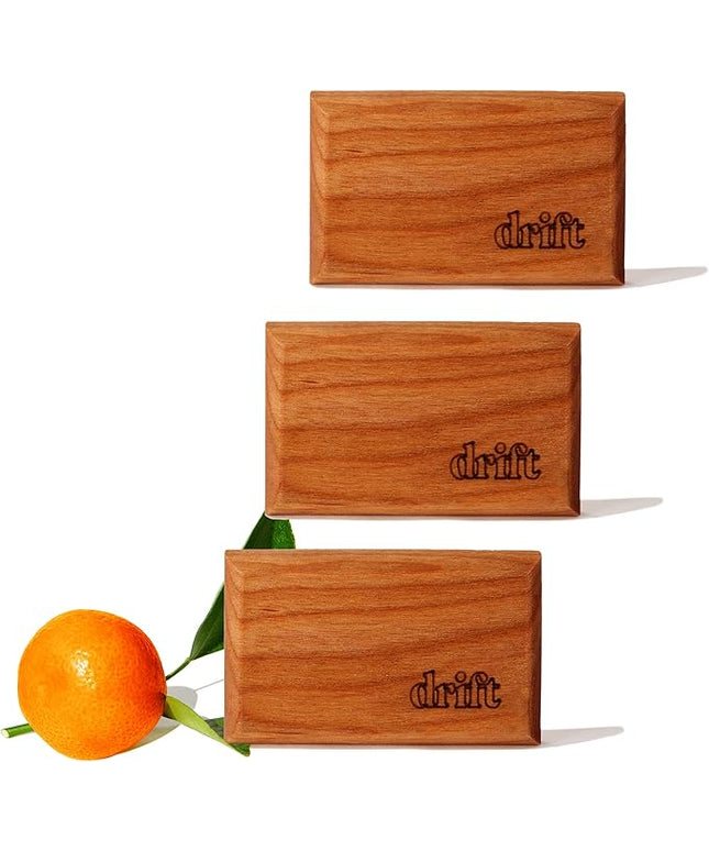 Drift Car Air Freshener - The Original Wood Air Freshener - Car Odor Eliminator - Long Lasting Scent - Metal Clip - Essential Oils - Clean Ingredients - Grove Scent 3 Pack Refill - NO CLIP INCLUDED