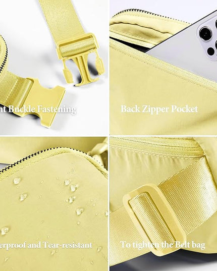 YOSHUYUKI Fanny Pack Cross Body Small Crossbody Bags for Women Men Trendy Nylon Waterproof Mini Purse Travel Running Belt Bag Lulu Dupes Bum Hip Chest Waist Pack Side Bag Must Have Fuchsia