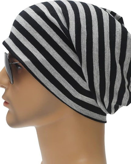 ZLYC Cotton Thin Slouchy Beanie Hat for Men Women Fashion Soft Stretch Knit Skull Cap