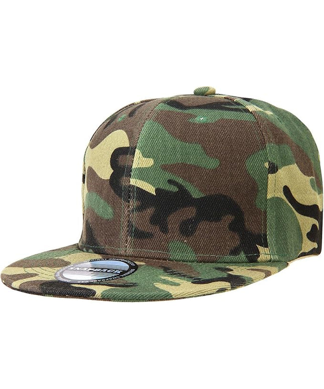 Classic Snapback Hat Cap Hip Hop Style Flat Bill Blank Solid Color Adjustable Size