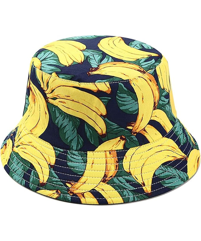 Mashiaoyi Unisex Print Double-Side-Wear Reversible Bucket Hat