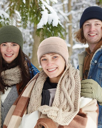 Winter Beanie Hats Bulk for Men Women Beanie Cap for Donation Cozy Knitted Cuffed Skull Cap Gift Soft Ski Hat
