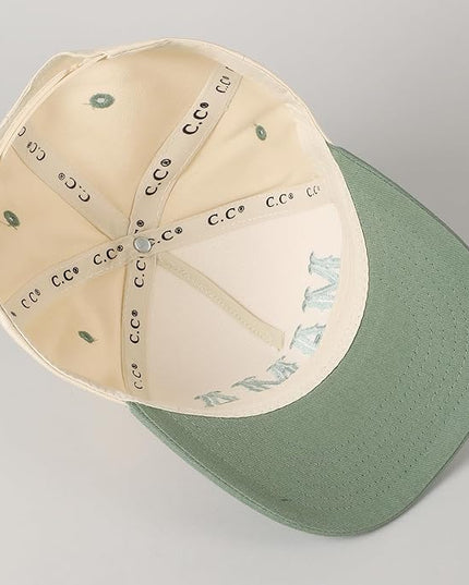 MIRMARU Two-Tone Vintage Canvas Trucker Hats for Men & Women, Adjustable Size Baseball Caps with Trendy Embroidered Design