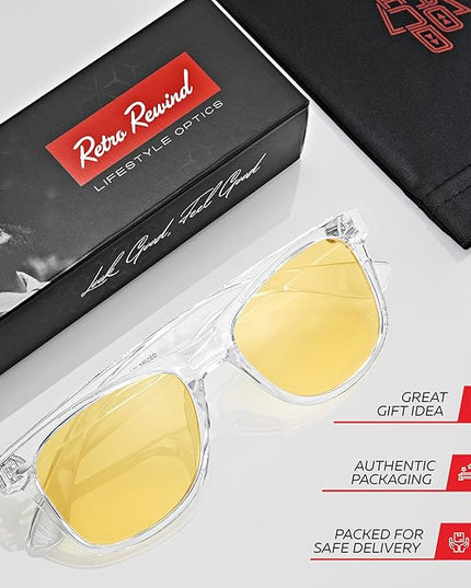 Retro Rewind Polarized Sunglasses for Men and Women - UV Protection Classic Sun Glasses