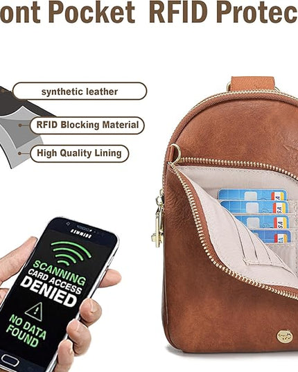 INICAT RFID Blocking Sling Bag Anti Theft Crossbody Bags Women Valentine's Day Gifts Travel Purses Vegan Leather