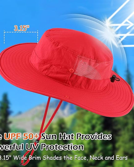 Connectyle Men's Sun Hat UPF 50+ Wide Brim Bucket Hats for Fishing Hiking Gardening Adjustable Boonie Hat Outdoor Safari Hats