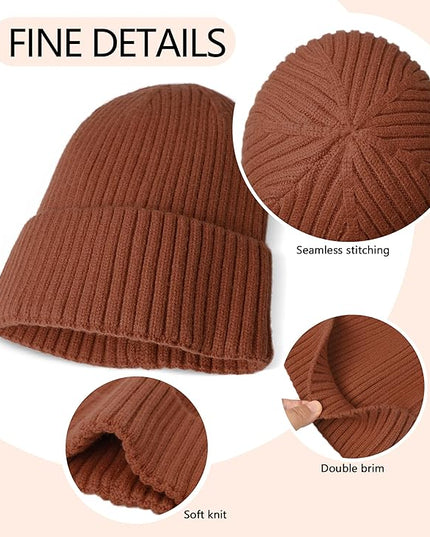HiRui Knit Beanie for Men Women Kids, Winter Hats Warm Classic Daily Skull Caps