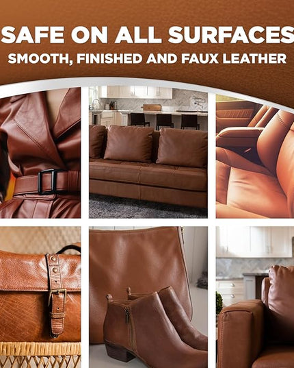 Weiman Leather Cleaner Wipes - Clean Condition UV Protection Help Prevent Cracking or Fading of Furniture, Car Interior, Couch, and Shoes, 2 Pack with Microfiber Cloth