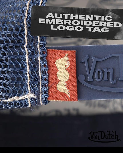 Von Dutch Unisex Trucker Hat - Curved Bill Mesh Back Retro Classic Adjustable Snapback Baseball Cap for Men and Women