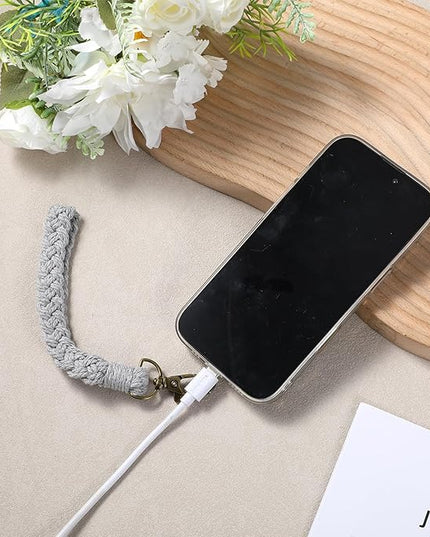 Sibba 3Pcs Phone Wristlet Strap, Cellphone Keychain Wrist Lanyard, Phone Wristlet Anti-Loss Chain with Tether Tab for Phones Case Key