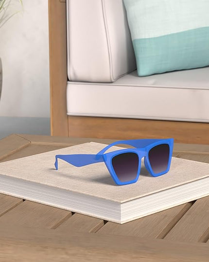 FEISEDY Vintage Square Cat Eye Sunglasses Women Trendy Cateye Sunglasses B2473
