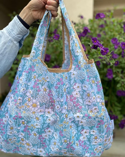allydrew Large Foldable Tote Nylon Reusable Grocery Bags