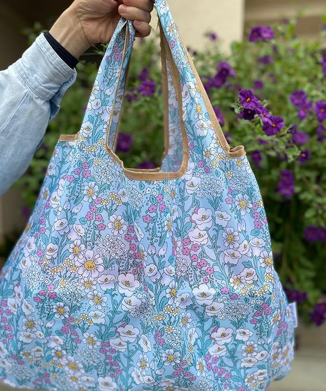 allydrew Large Foldable Tote Nylon Reusable Grocery Bags