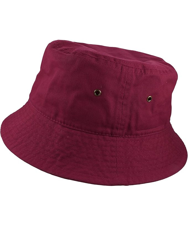 Gelante Solid Color 100% Cotton Bucket Hat for Women and Men Packable Travel Summer Beach Hat