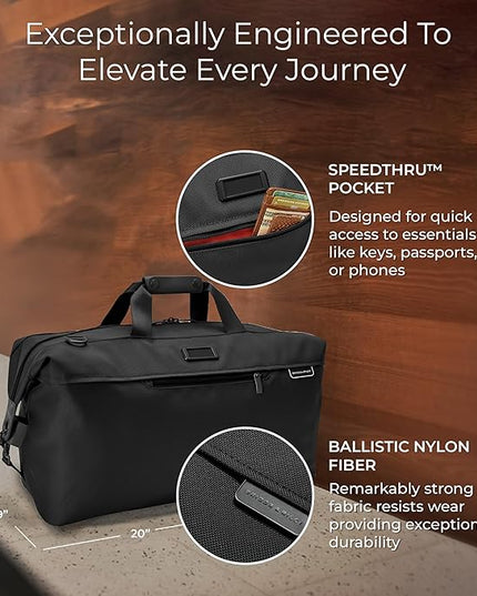 Briggs & Riley Travel Duffel Bag - Weekender & Overnight Luggage for Women & Men, Softside Bag