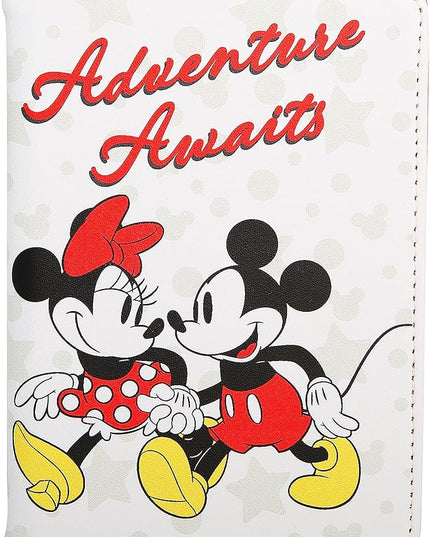 Disney Mickey & Minnie Mouse Passport Holder, Officially Licensed Passport Holder for Women, Travel Essentials for Women