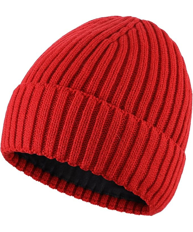 Connectyle Fleece Lined Cuffed Beanie Hat for Men Women Knitted Winter Wool Beanies Skull Cap Warm Watch Hat