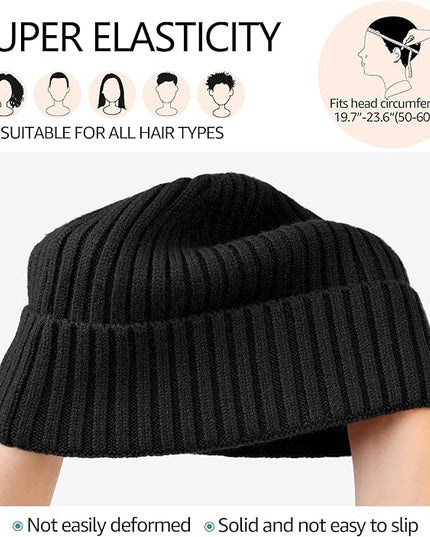 HiRui Knit Beanie for Men Women Kids, Winter Hats Warm Classic Daily Skull Caps