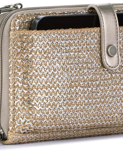 Sakroots Artist Circle Smartphone Crossbody in Coated Canvas, Detachable Wristlet Strap