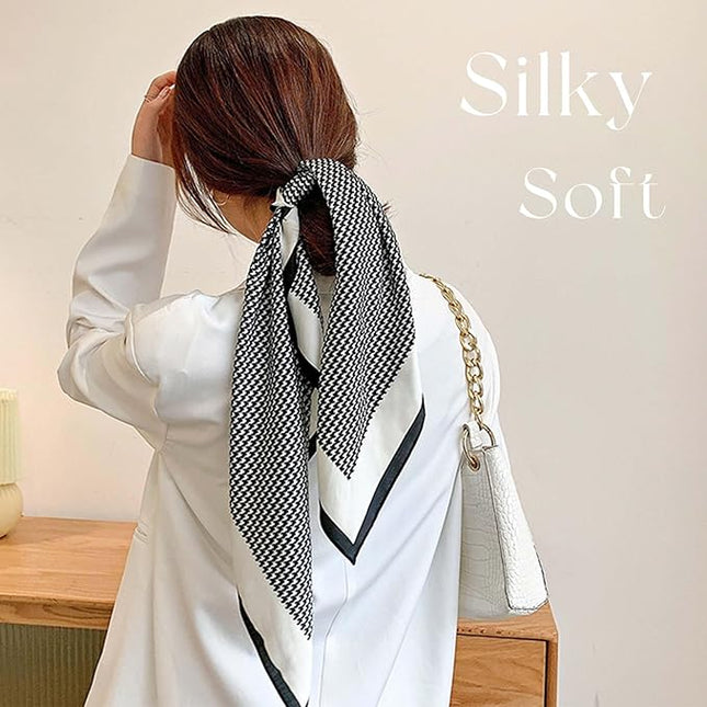 Dailyacc Hair Bandanas Scarf For Women Lightweight Fashion Neck Silk Satin Head Scarves For Sleeping Handbags Scarf