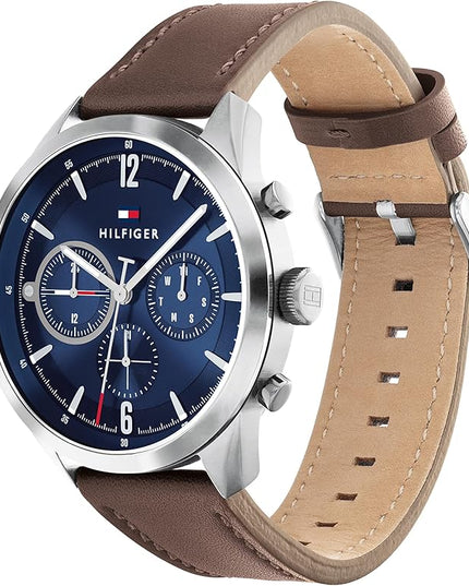 Tommy Hilfiger Men's Multifunction Watch – Stainless Steel, Classic Quartz Timepiece