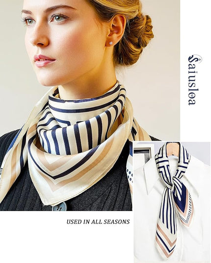 Neck Scarf For Womens Silky Head Scarves Hair Bandanas Square Scarf Fashion Accessories lightweight