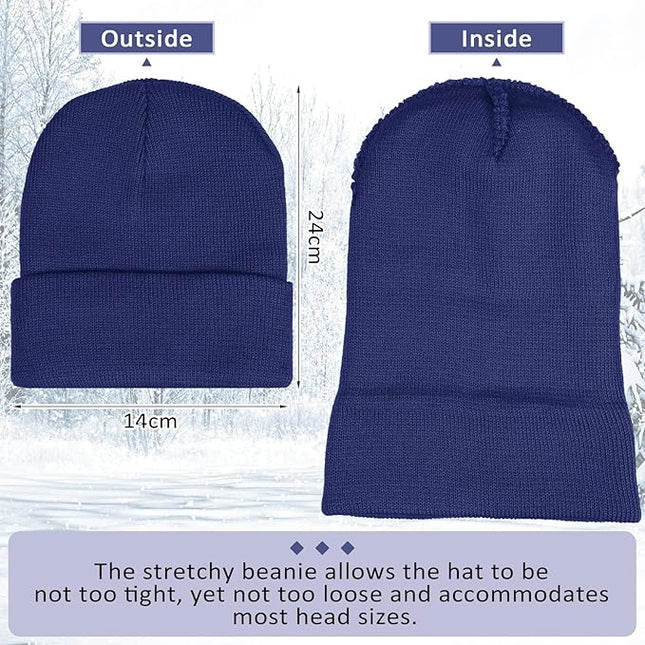 SATINIOR 50 Pack Winter Hats Bulk Beanies Unisex Knit Skull Caps Warm Stocking Hat for Adults Homeless