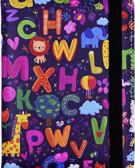 Passport Holder for Women and Men PU Leather Passport Cover for Travel (Alphabet)