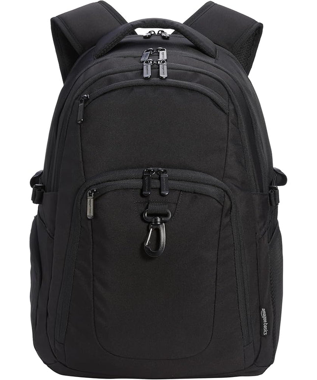 Amazon Basics Travel Laptop Backpack for 17 in / 43.1 cm Laptop, Black