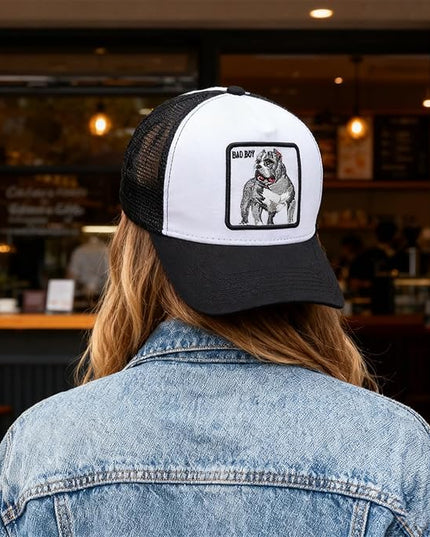 Classic Unisex Various Animal Series Embroidery Farm Adjustable Mesh Snapback Trucker Hat