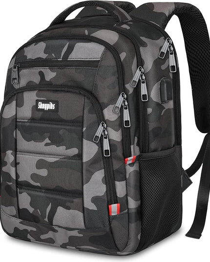Backpack for Men Women, School Backpack with USB Charging Port, Anti Theft Carry On Flight Approved Business Work Travel 15.6 Inch Computer Laptop Backpack, BookBag for teen, Camo