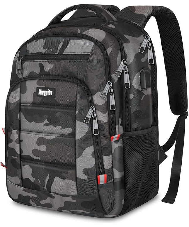 Backpack for Men Women, School Backpack with USB Charging Port, Anti Theft Carry On Flight Approved Business Work Travel 15.6 Inch Computer Laptop Backpack, BookBag for teen, Camo