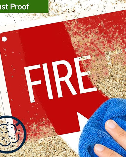 Fire Extinguisher Here Break Glass Sign, 10x14 Inches, Rust Free .040 Aluminum, Fade Resistant, Made in USA by My Sign Center