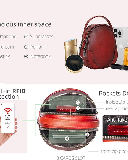 Iswee Small Crossbody Bags for Women Travel Leather Shoulder Bag Mini Purses and Handbags Designer Satchel Ladies Hand Bag